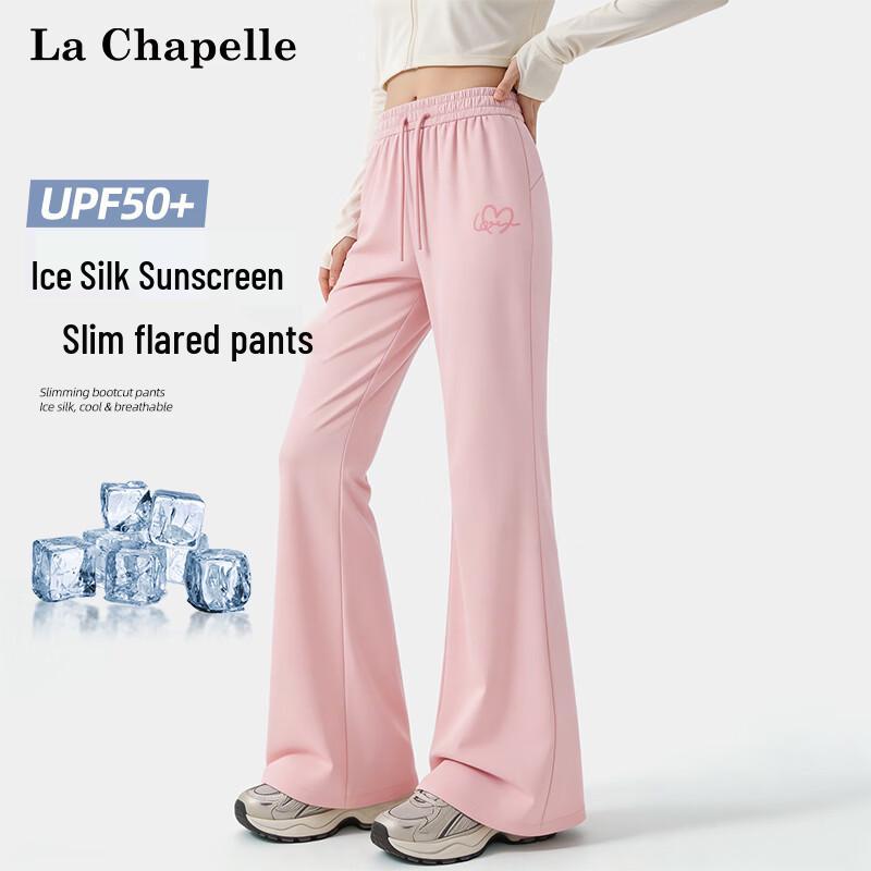 La Chapelle Women s High Waist Slim Fit Drawstring Casual Pants L