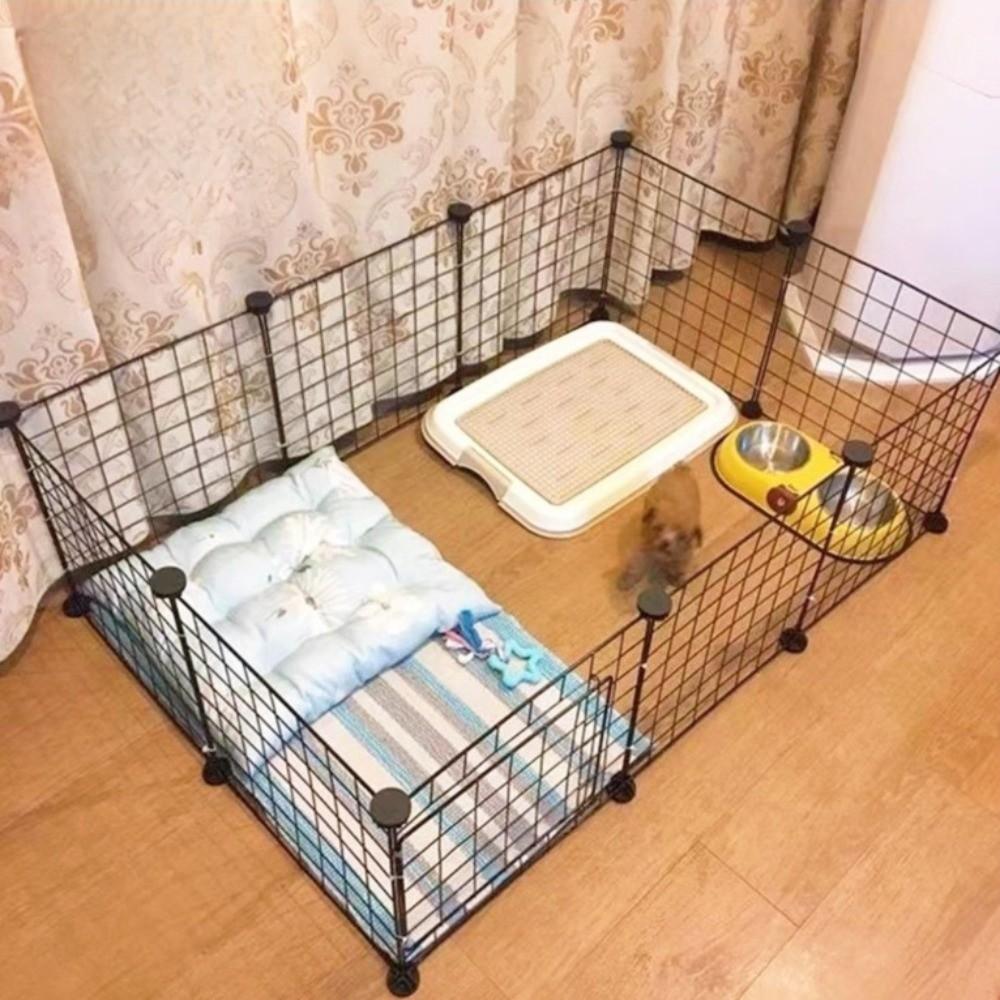 Stohovatelný DIY Pet Plot Proti úniku Kočka Pes Ohrádka Odolná Vnitřní Psí Klec Malá Zvířata