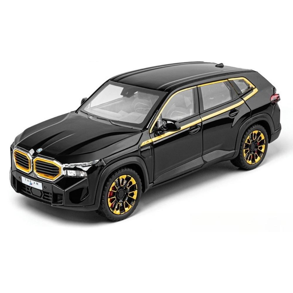 Модель автомобиля BMW XM 1/24, сплав, металлическая литая модель, украшение, звук, свет, детская игрушечная модель автомобиля, подарок на день рождения для мальчика