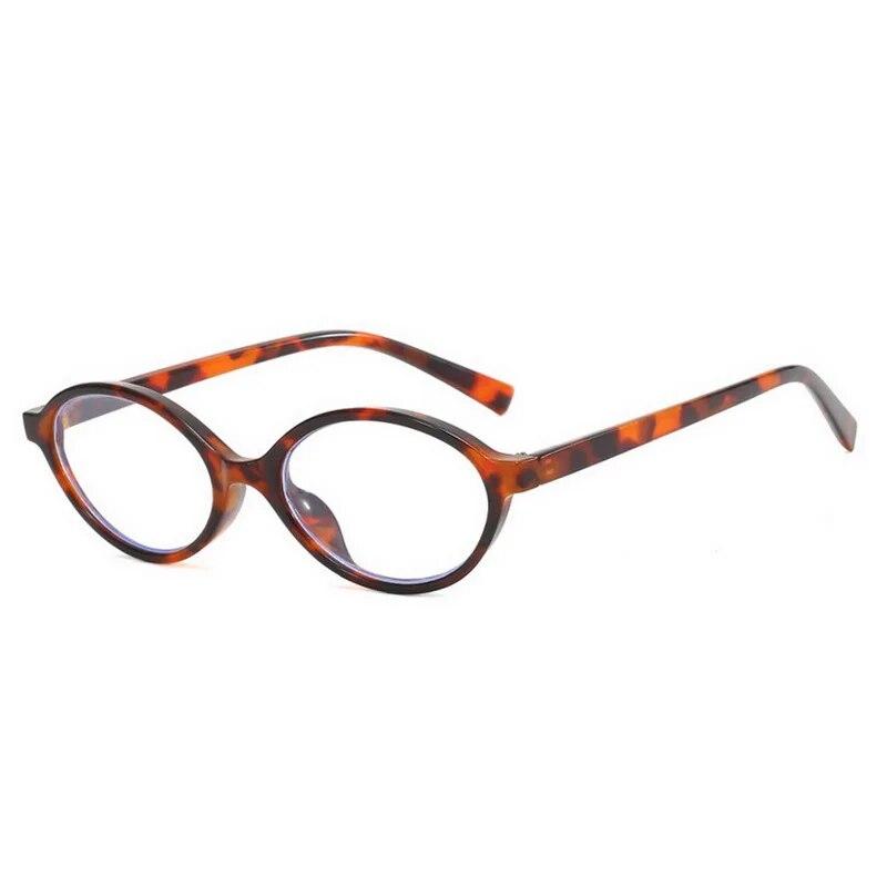 Sexy Small Oval Leopard Sunglasses Women Lovely Ins No Makeup Plain Glasses Frame Men Eyewear Cute Decorative Computer Glasses