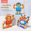 Creative DIY Wooden Robot Assembly Kit - Educational 3D Cartoon Toy