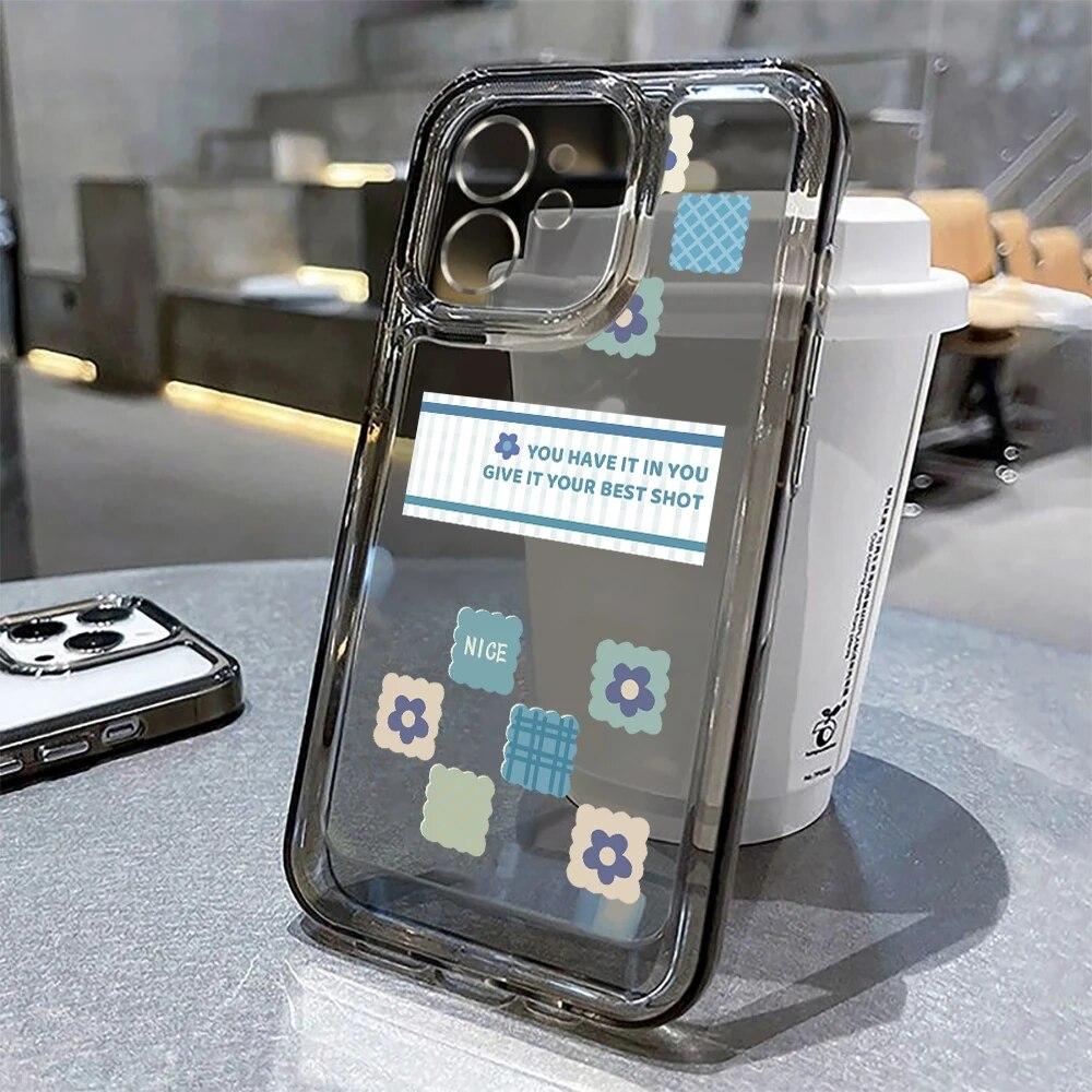 Smile Soft pouzdro na telefon iPhone 14 Pro pouzdro iPhone 11 13 12 15 Pro Max XR XS X 7 8 15 Plus SE 2020 silikonový kryt Sluneční květiny