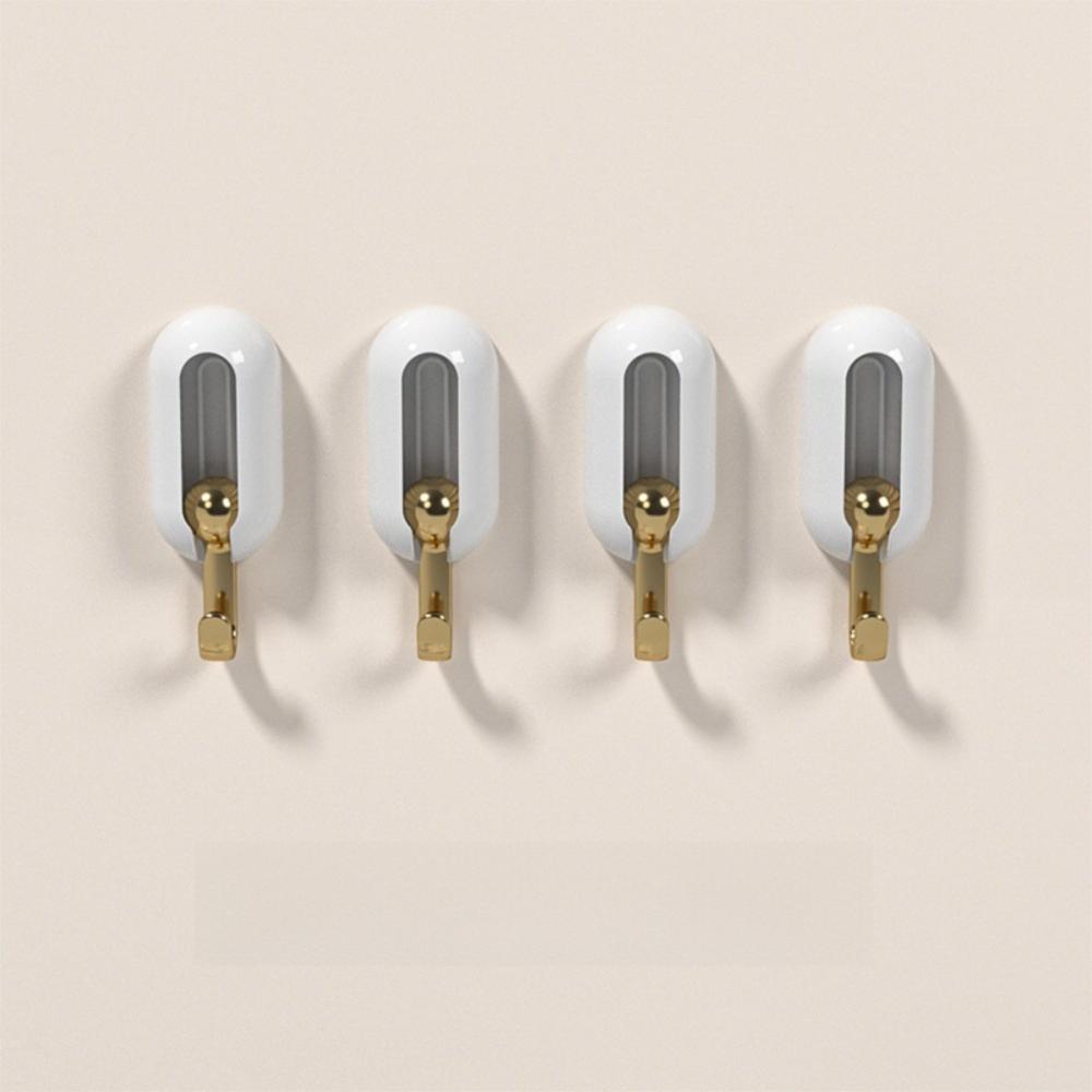 4pcs Non-Perforated Load-Bearing Hook Wall Mounted Non-Marking Hook Home Organization