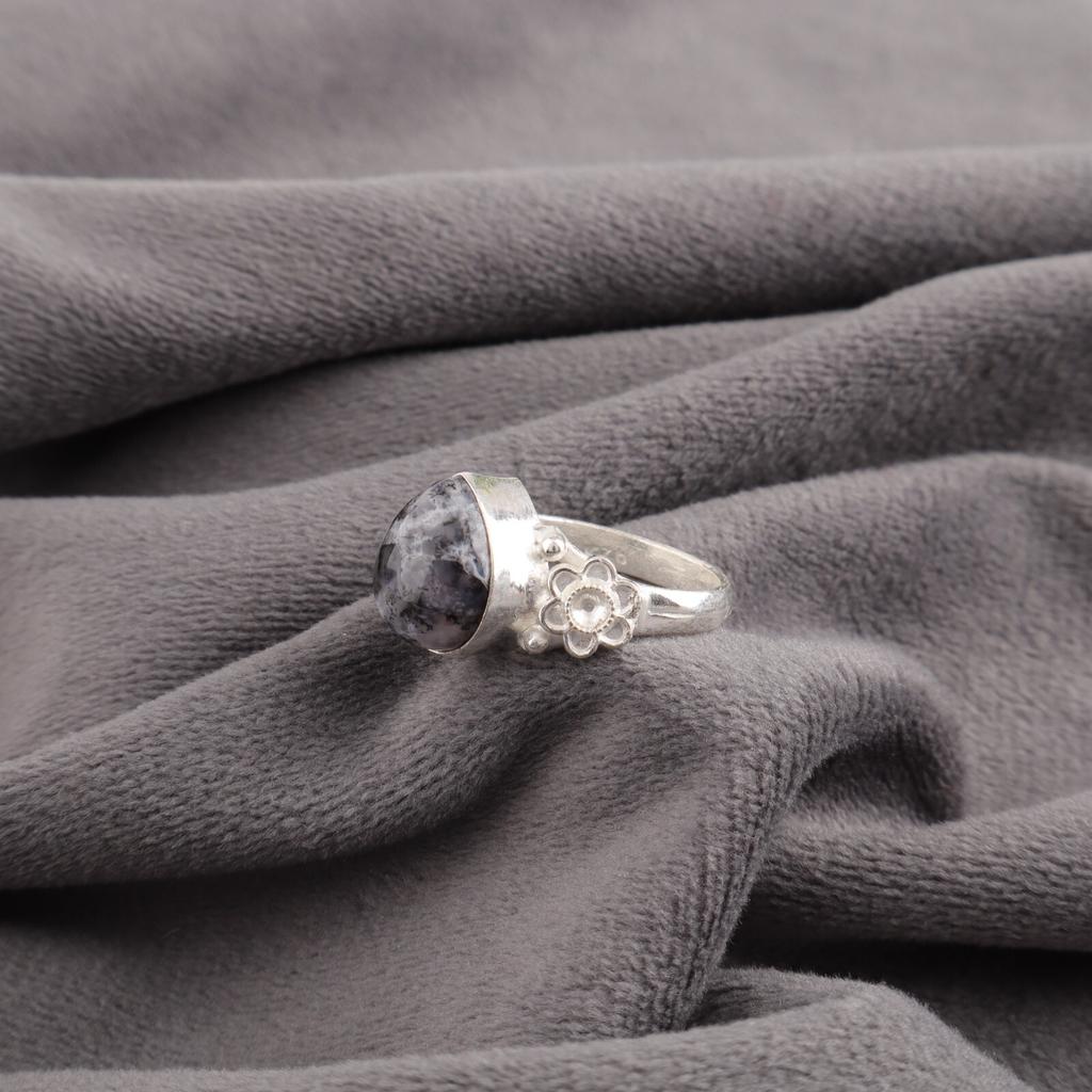 Dendrite Opal Gemstone 925 Sterling Silver Jewelry Handmade Stylish Ring For Her RR-59-32