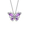 Butterfly Pendant Jewelry Set: Ring, Earring, Necklace & Clavicle Chain for Women