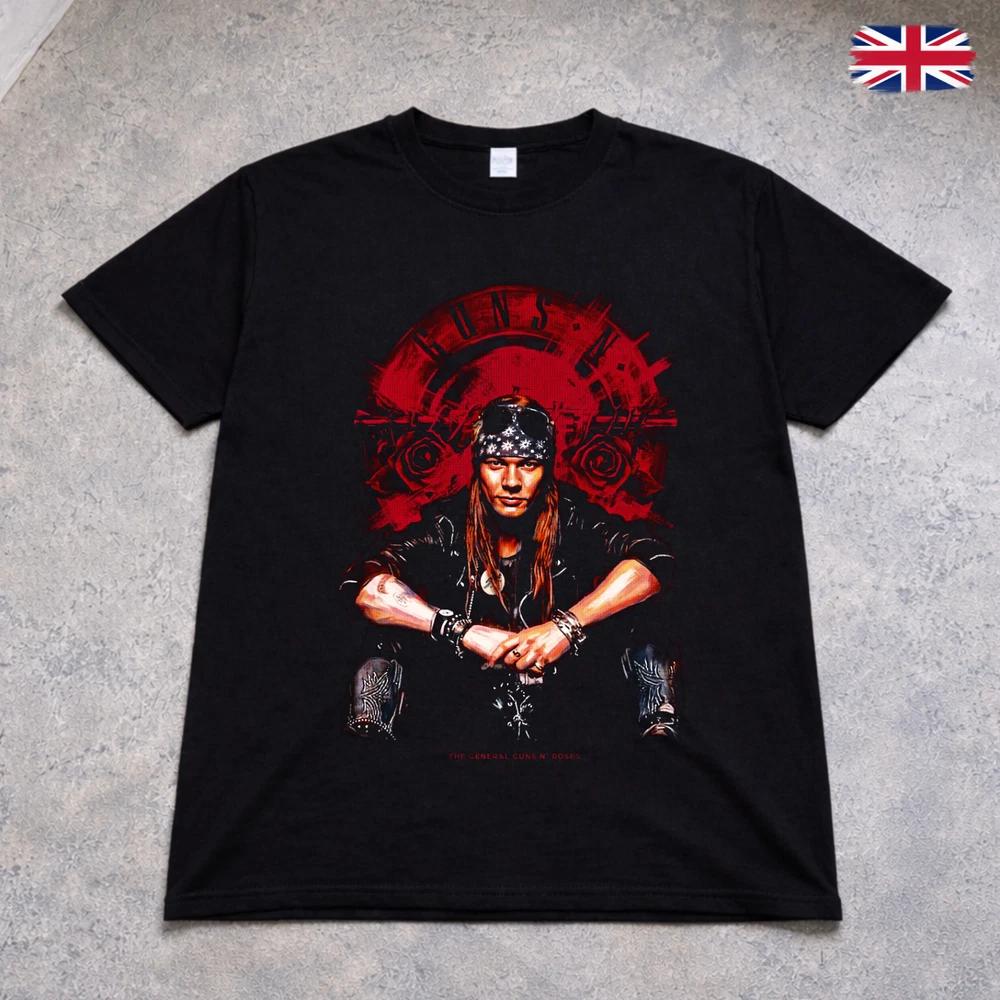 Guns N Roses Axl Rose T Shirt Rock Band Graphic Tee Adults Kids Black 2XL