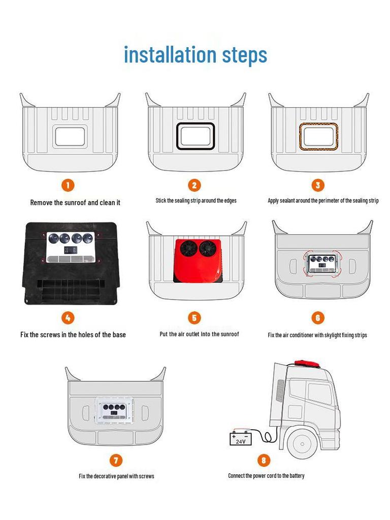 Vehicle-Mounted 12V-96V Cooling & Heating Air Conditioner for Cars, Trucks, and Lorries