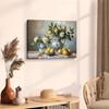 Vintage Floral Pattern Wall Decor, Fruit Porcelain Canvas Poster Framed, Framed Artwork, Suitable for Bedrooms, Home Offices