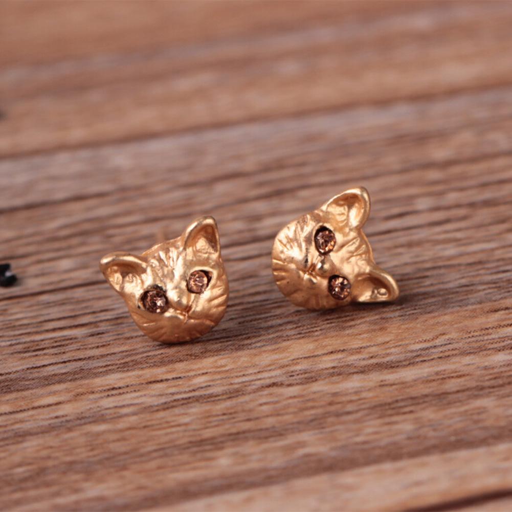 Liebliche Katzenohrstecker Modedesign Ohrringe 3 Farben Katzenohrstecker Paar