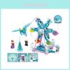 Ice Snow Ferris Wheel Sled Castle Assembly Building Block With Lighting Function For Creative Play