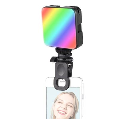 Andoer W64RGB Mini Clip-on RGB Video Light Cellulare Luce di riempimento Tablet Computer Videoconferenza