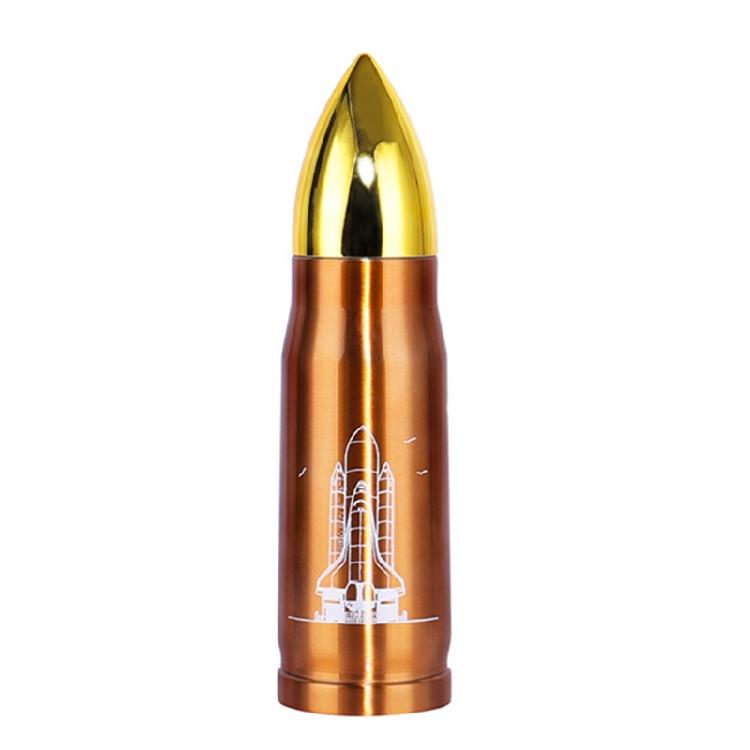 

Bullet Shaped Bottle Stainless Steel Insulated Water Bottle Portable медный