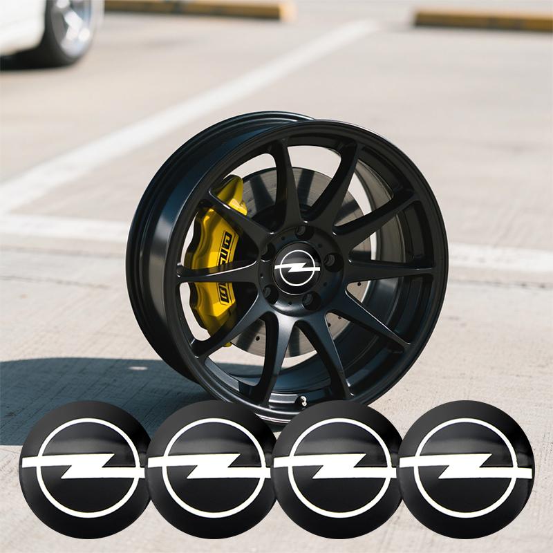 4ks Samolepka na středovou pokličku kola auta Kovový emblém Samolepka Pro Opel Astra j g Insignia Corsa d Vectra c Zafira a Auto Gadgets