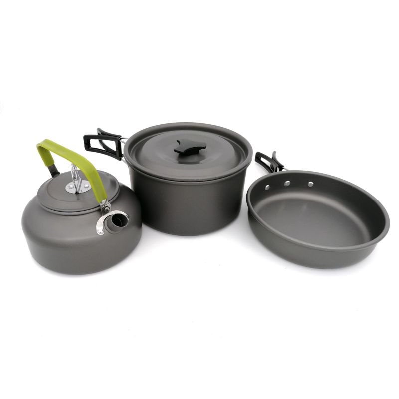 Outdoor Camping Teekanne Geeignet Kochgeschirr Topfsets Tragbar Picknick Kochset