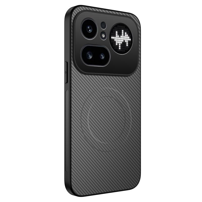 Compatible with Nothing Phone 4A Pro carbon fiber pattern magnetic phone case and Nothing Phone 3A protective case