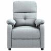 Vidaxl Massage Armchair, Light Gray, Fabric Upholstered