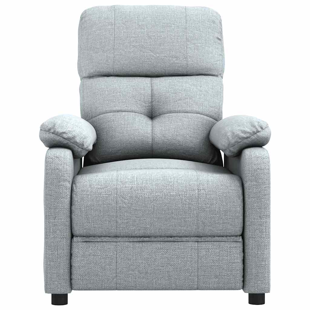 Vidaxl Massage Armchair, Light Gray, Fabric Upholstered