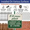 2D Flat 1pc - 2D Flat Signboard, Fun Warning Sign, No Dogs Allowed To Walk On The Lawn Sign, Retro Aluminum Sign, Courtyard Wall Art, No Dogs Allowed