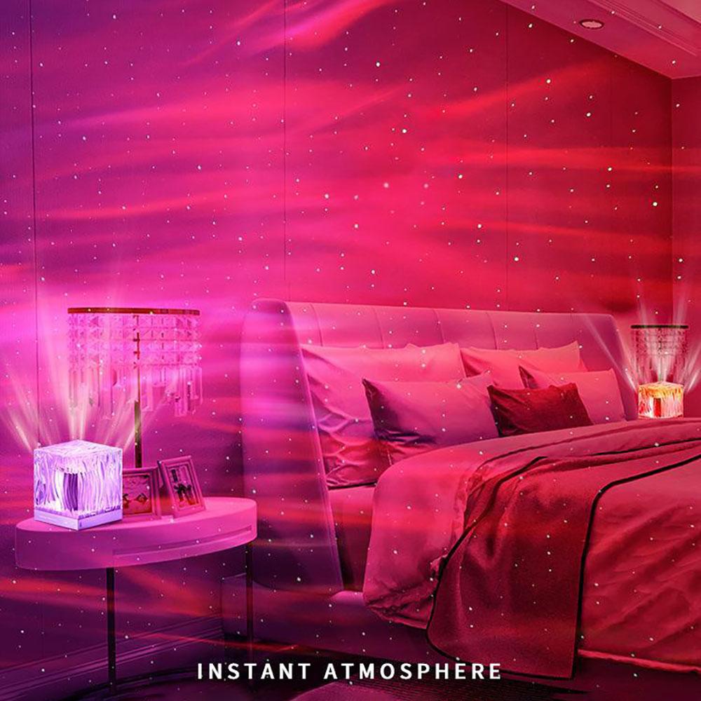 Northern Lights Projector Milky Way Projector Atmosphere Light Mood Night Light for Bedroom Bar Decoration Gift for Teen Girls