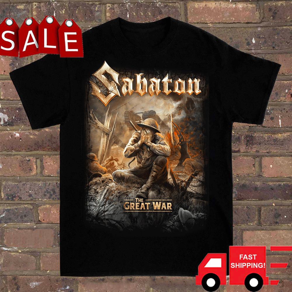 Футболка Sabaton  Великая война  Классическая Черная Унисекс Размер S2345XL Унисекс Футболка XXXL
