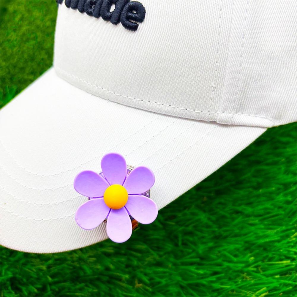 Flower Shaped Golf Cap Clip Magnetic Golf Hat Marker Outdoor Sports Golf Ball Mark  Golf Lovers