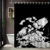 Superman Flying Above Clouds Waterproof Shower Curtain, Superhero Bathroom Decor For Fans