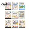 Floral And Daily Object Coloring Watercolor Book, Clean Bright Patterns Design, Thick Book for Kids Paper Multi-theme Paint Art Skill Development