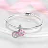 Fashion Copper Dangle Plant Charm Beads Four Clover Original Accessories Bracelets Diy For Pendant Necklace Making Women