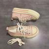 Dopamine Niche Original Pink Platform Canvas Shoes for Women 2025 Summer New Breathable Versatile Casual Board Shoes for Women