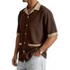 Men's Summer Casual Short Sleeve Shirt Multi Pocket Button Down Collar Lightweight Breathable Fabric Relaxed Fit