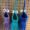 Lobster-Shaped Crochet Plant Hanger Cotton Woven Crochet Car Hanger  for Home