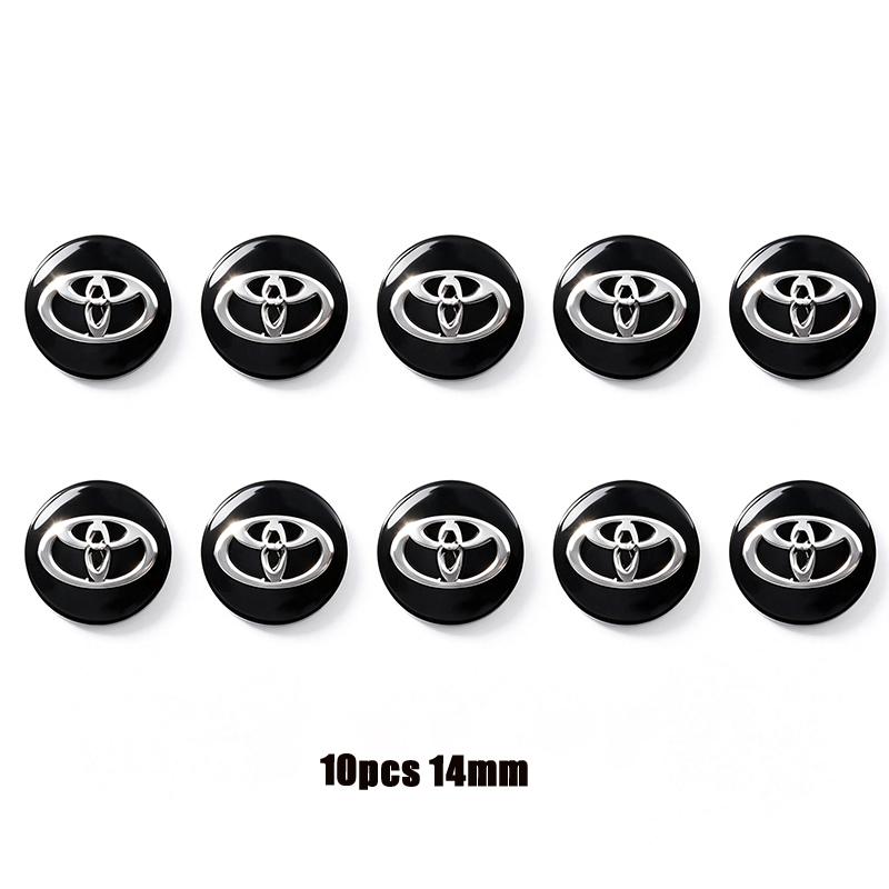 14mm 15mm Car Remote Key Sticker Aluminum Emblem Decoration Decal For Toyota Hilux Aygo Yaris Ractis Corolla Camry Auris Tacoma