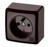 Berg Single Socket N/T 2P+E 16A Brown 3733-05