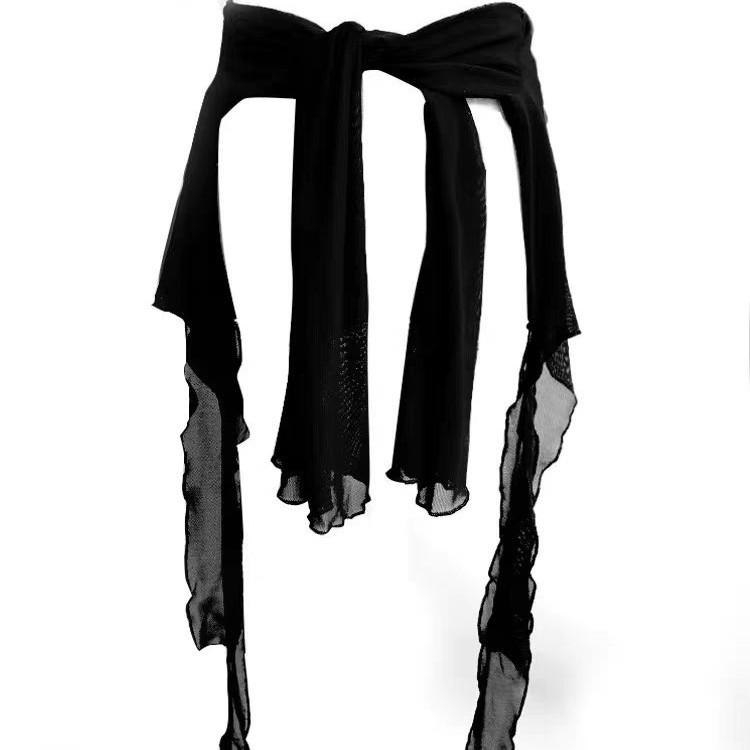 Trendy Women's Jazz Dance Dual-Use Scarf and Top - Slim Fit Casual Streetwear Accessory