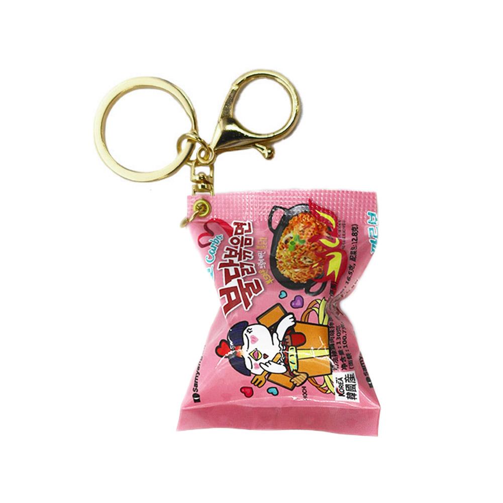 Korean Simulation Instant Noodles Keychain On The Phone Mini Snacks Pendant Bag Pendant Car Key Ring Gifts