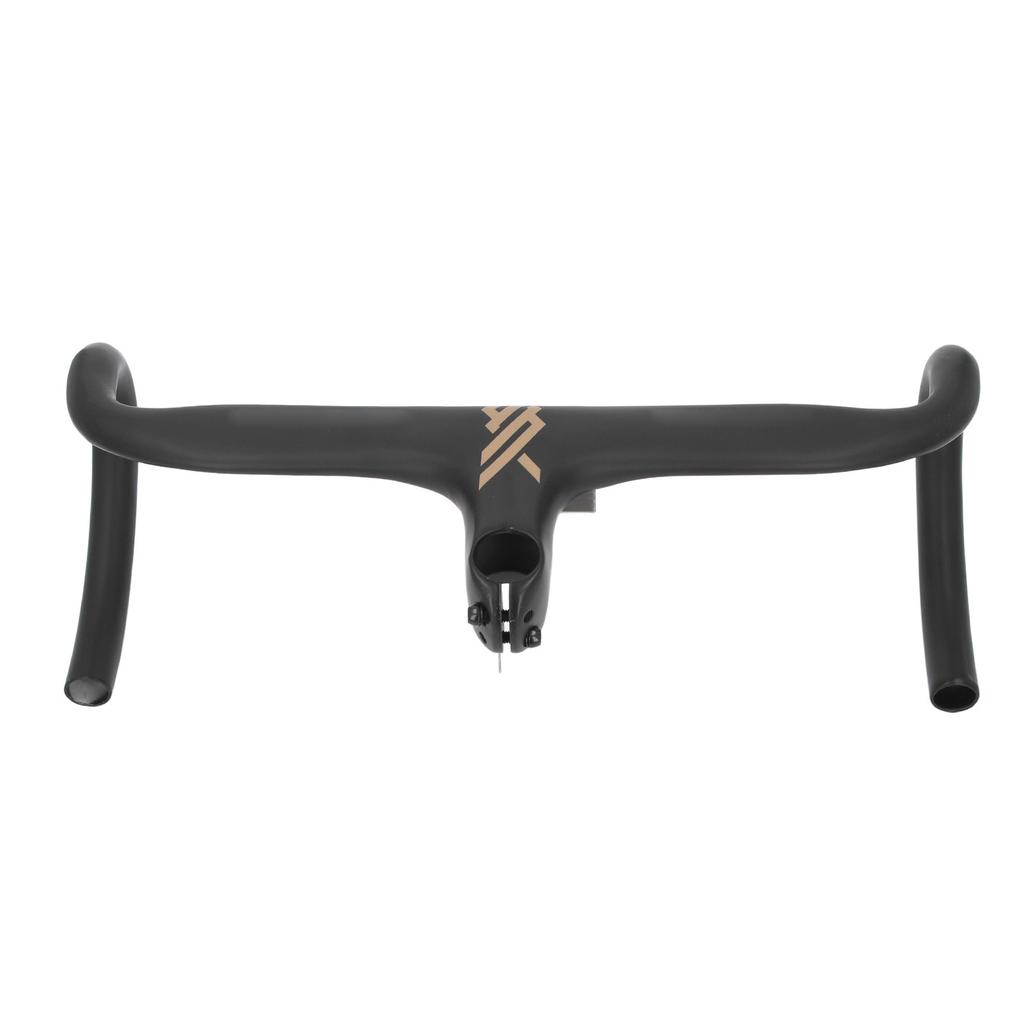Cycle Handlebar Lightweight Aluminum Alloy Integrated Bent Handlebar for Road Cycle Black Gold