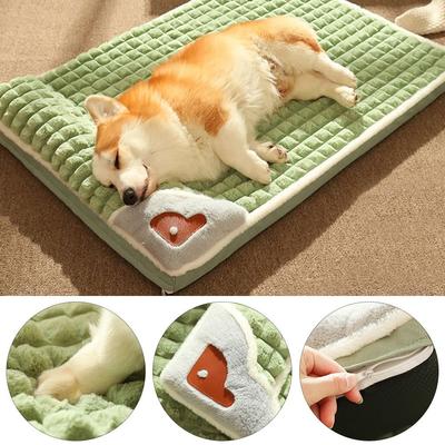 Winter Warm Autumn Winter Warm Dog Mat Comfortable Thickened Fluff Pet Bed Sleeping Mat Pet Supplies
