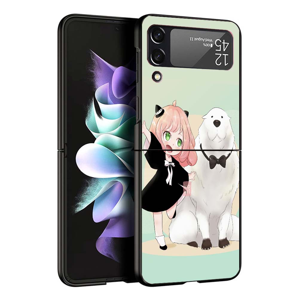 Spy Family Anya Cute Phone Case For Samsung Galaxy Z Flip7 Flip6 5G Flip5 Flip4 Flip3 ZFlip 7 6 3 4 5 Shockproof Back Cover Gala