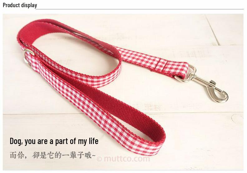 Plaid Bow Tie Dog Collar & Leash Set (UDC-047) by MUTTCO