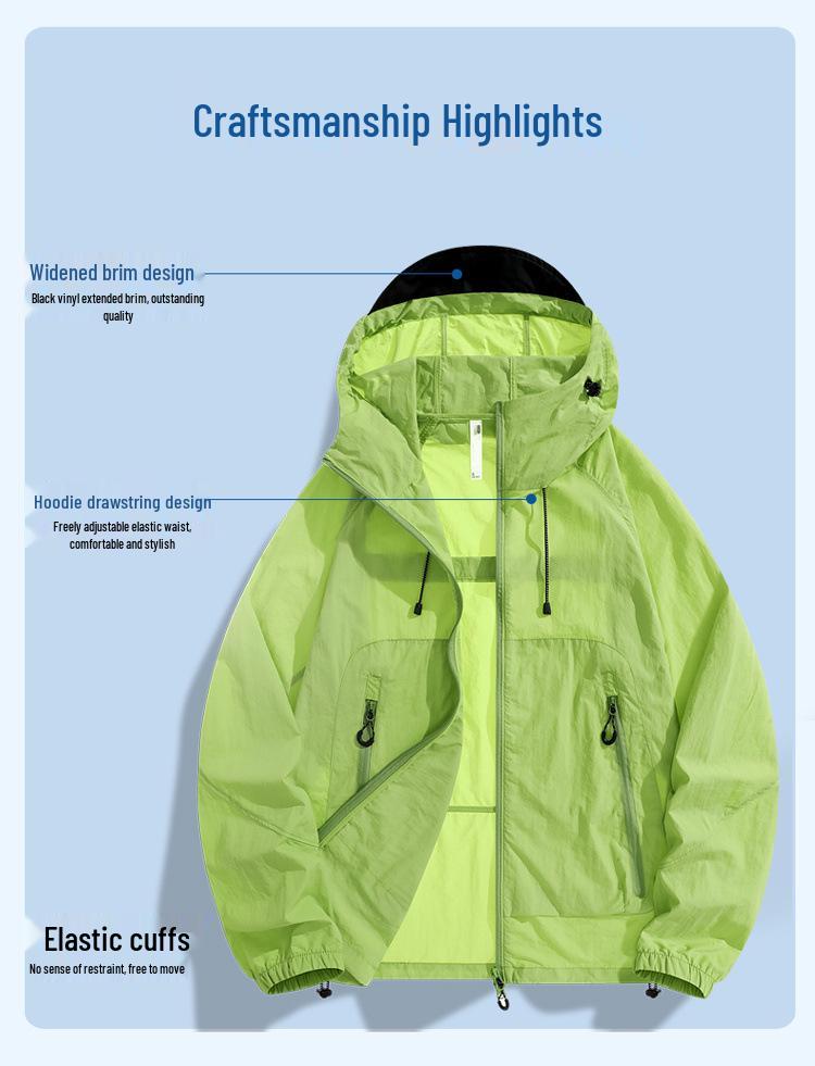 Men's Ice Silk Lightweight Summer UV Protection Jacket