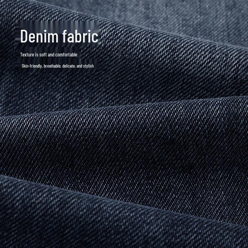 HLA Men's Straight Fit Embroidered 5-Pocket Jeans