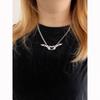 Punk Flame Love Heart Pendant Necklace for Women Girls Gothic Sweet Cool Totem Clavicle Chains Y2k Accessories Jewelry