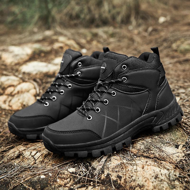Autumn New Men's Outdoor Leisure High-top Hiking Shoes Hiking Men's Shoes Breathable Tooling Shoes