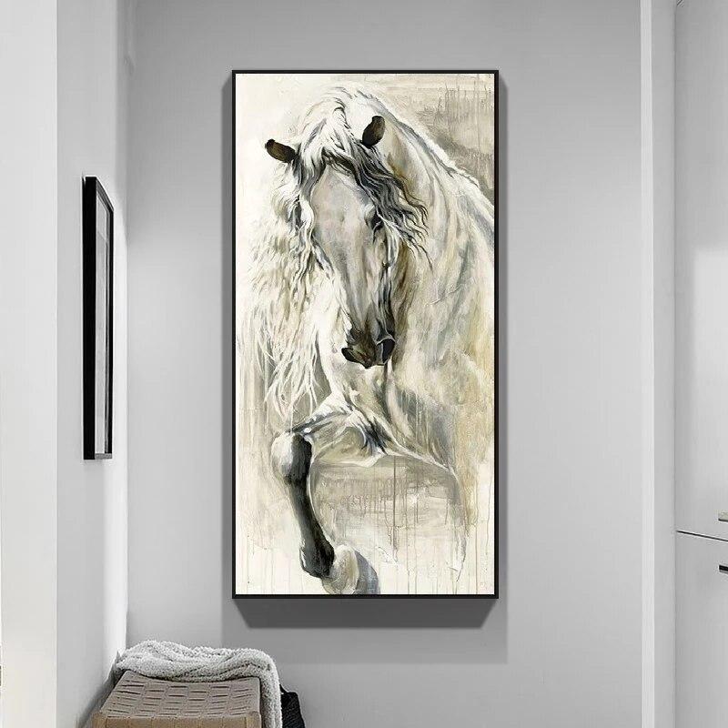 The Horse Abstract Animal Poster and Print Canvas Painting for Living Room Modern Style Artwork Wall Art Pictures Home Decoraton No Frame