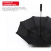 Add full fiber fake double-layer wind resistant business long handle umbrella breathable men's golf