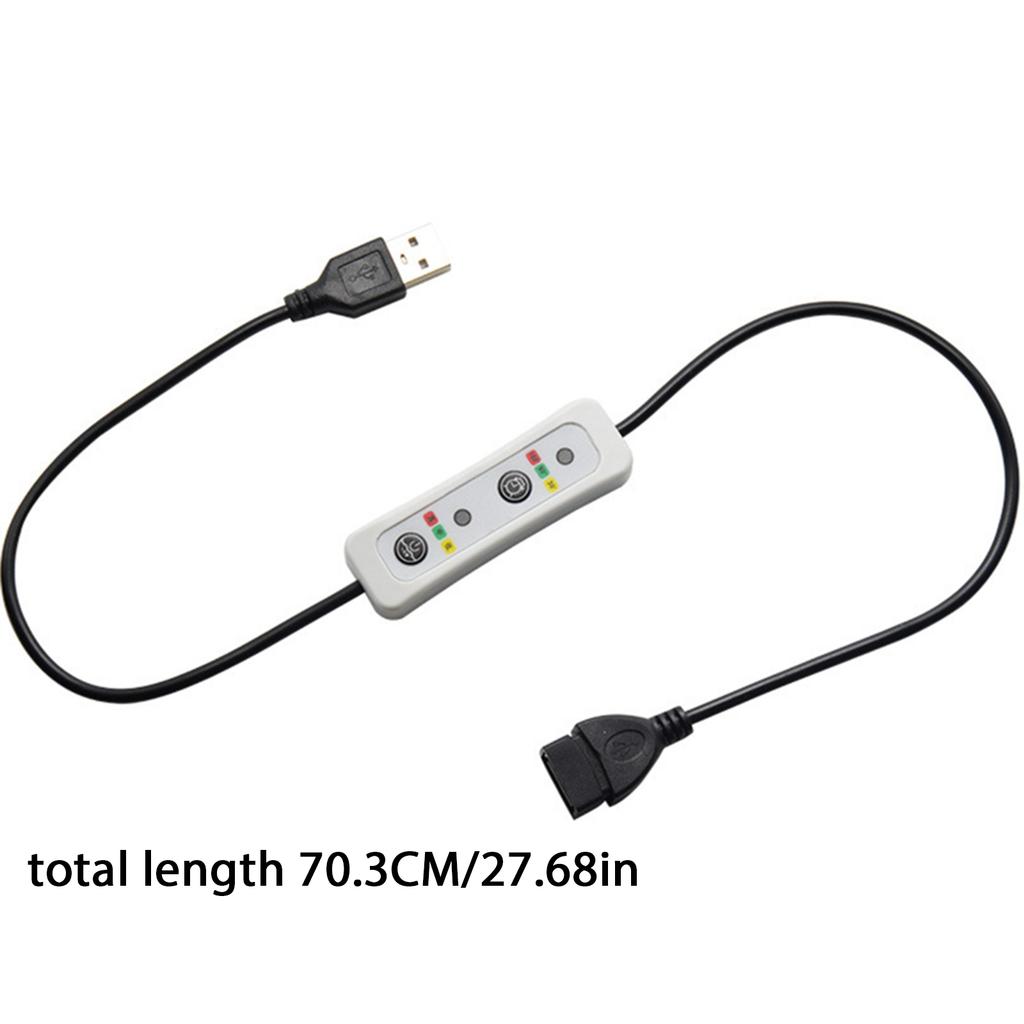 5V USB Power Supply Line Dimming Color Matching Extension Cable With Switch Adapter For USB Ceiling Fan LED Light Bulb