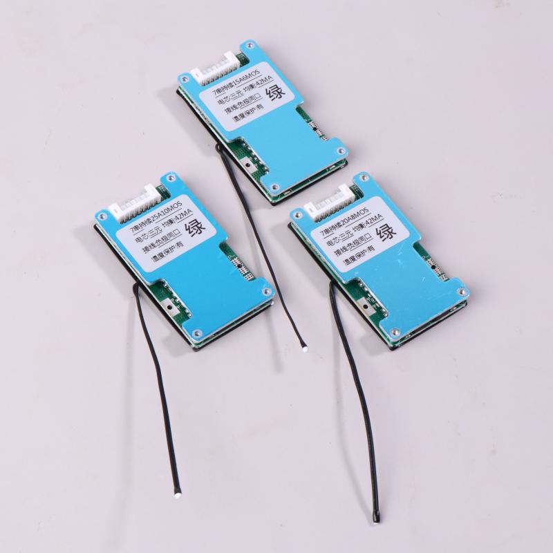 Bms 7S 24V 15A 20A 25A Li-Ion Litium 18650 Batteriladebeskyttelseskort Med Temperaturbalansert For Ebike/Escooter