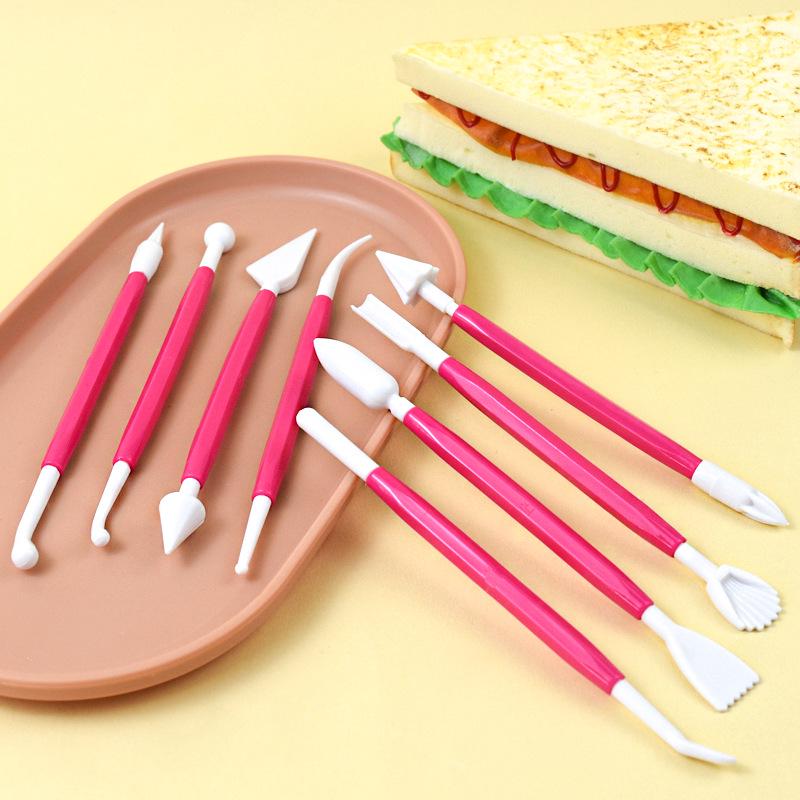 8-Piece Fondant Carving Set: Cake Knives, Embossing Pens, DIY Sugar Flower Shaping Tools