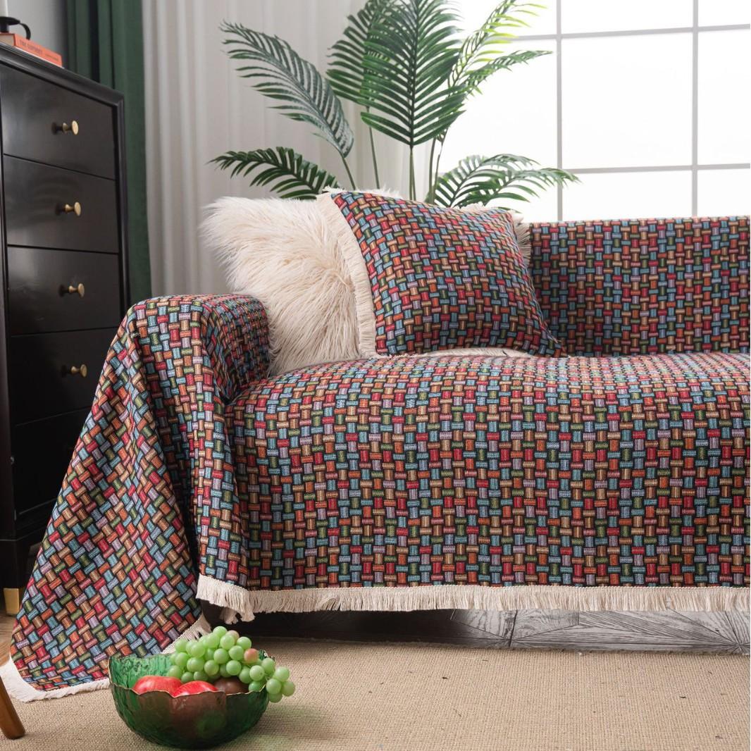 

Универсальное покрывало для всего дивана на все сезоны, жаккард с полным покрытием, и чехол для дивана устойчив к царапинам кошек. 140-180