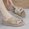 Fashion 2025 Spring And Summer Sandals For Women Comfortable Breathable Versatile Large Size Casual Light And Sweet Thick-Soled Slippers